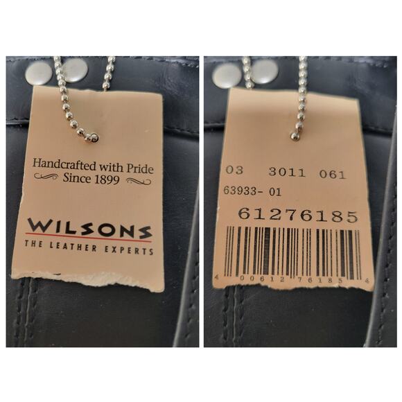 VTG 90s Wilson\'s Leather Croc Embossed Black Mini Backpack Adjustable Purse✨️NWT main image 15